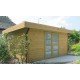 Abri Modern ZAFFIRO D - Double porte vitrée opaque - Option gouttière