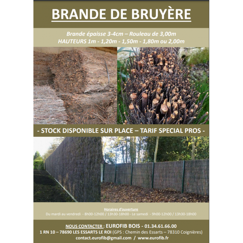 brande de bruyère naturelle pour clôture de jardin Stock Photo
